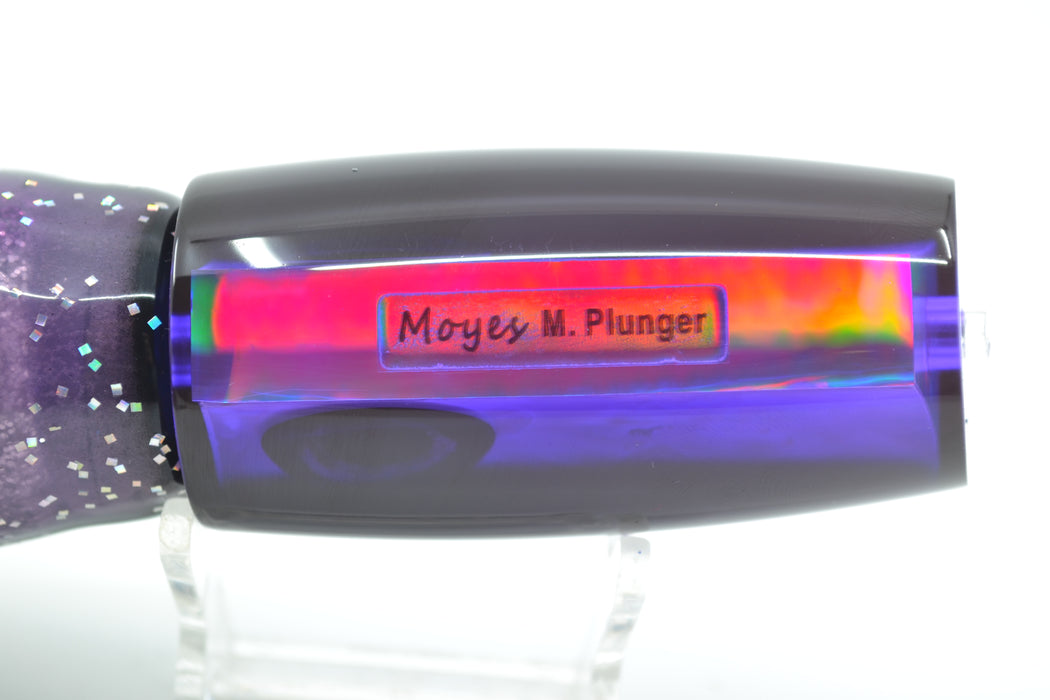 Moyes Lures Purple MOP Black Back Medium Plunger 12" 7.5oz Skirted