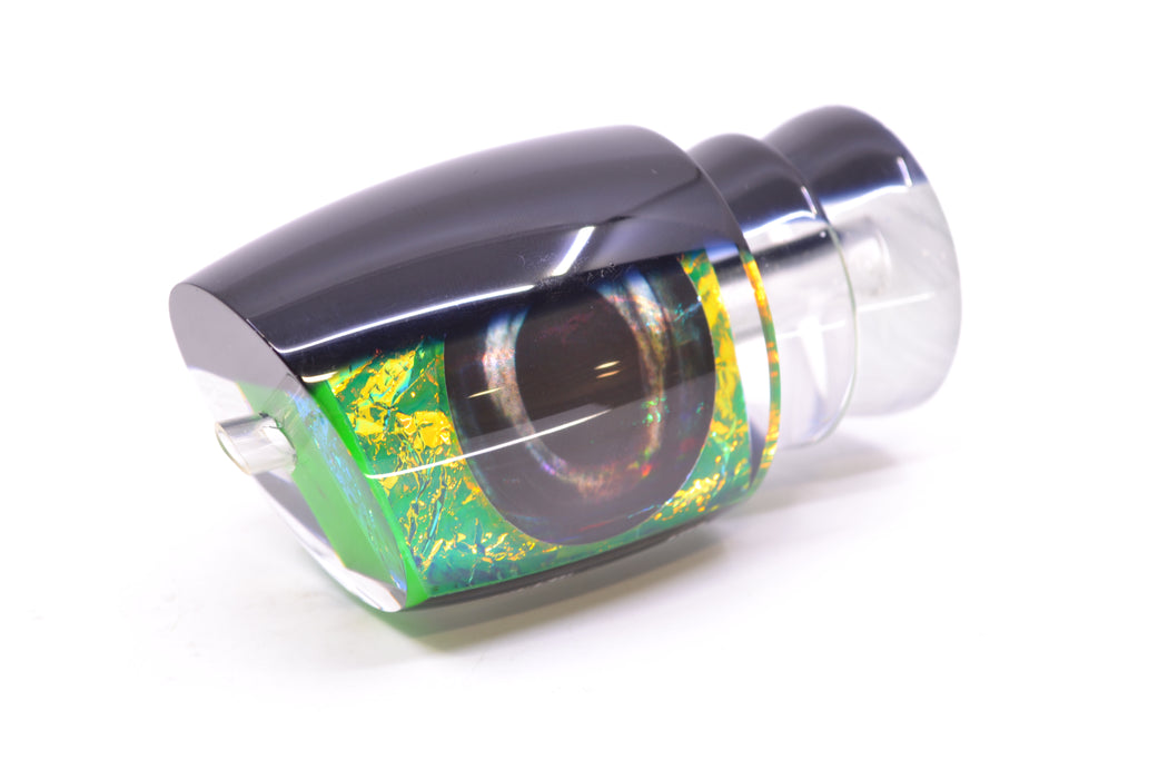Moyes Lures Green-Orange Dichro Black Back Taxi Eyes Bushmaster 12" 5.5oz