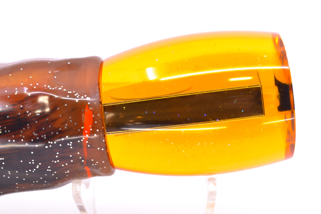 Bonze Lures Amber Mirrored Hercules 12" 9.6oz Skirted Root Beer-Black Kajiki