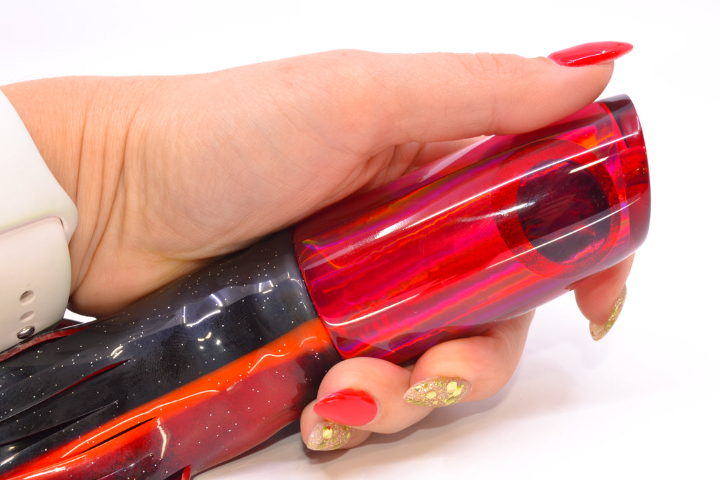 Koya Lures Red Rainbow Black-Red Eyes JP Noname 12" 9.5oz Skirted Black-Red GZE