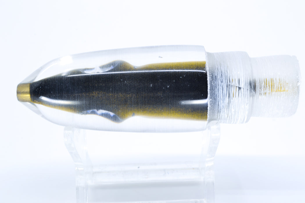 Tsutomu Lures Yellowfin Black/Yellow/Silver Fish Head Ali'i Bullet 7" 4oz