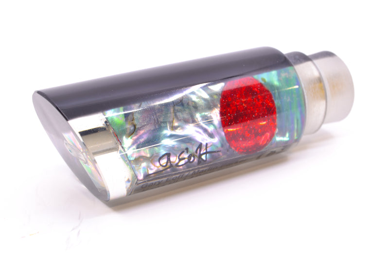 Marlin Magic Lures Blue-Purple Abalone Black Back Red Eyes Large Tube 12" 5.5oz