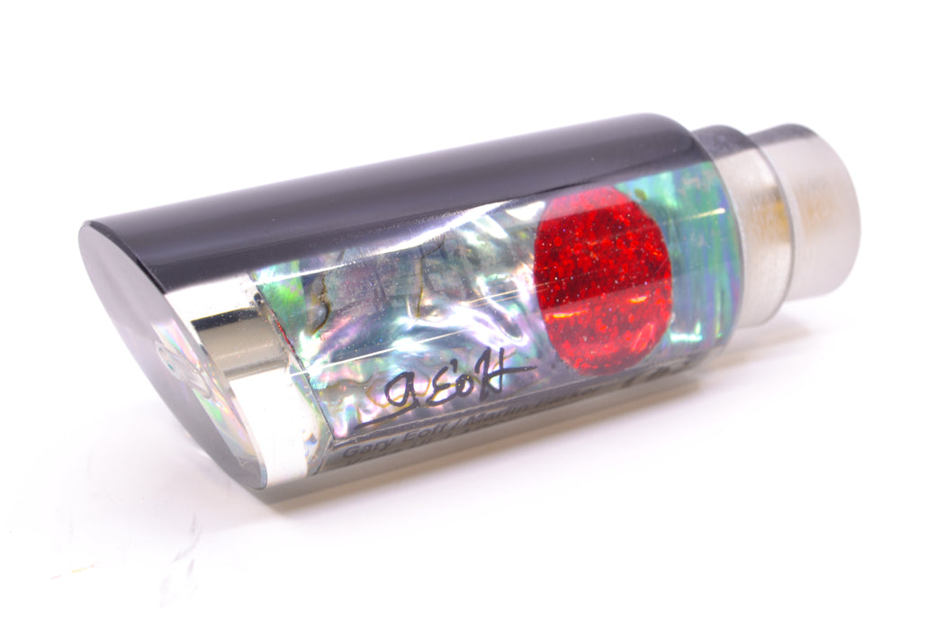 Marlin Magic Lures Blue-Purple Abalone Black Back Red Eyes Large Tube 12" 5.5oz