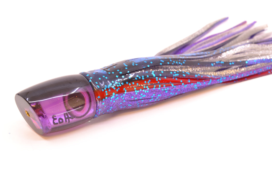 Marlin Magic Purple MOP Black Back Tiny Ruckus 7" 3oz Skirted Black & Blue Bars-Red-Purple