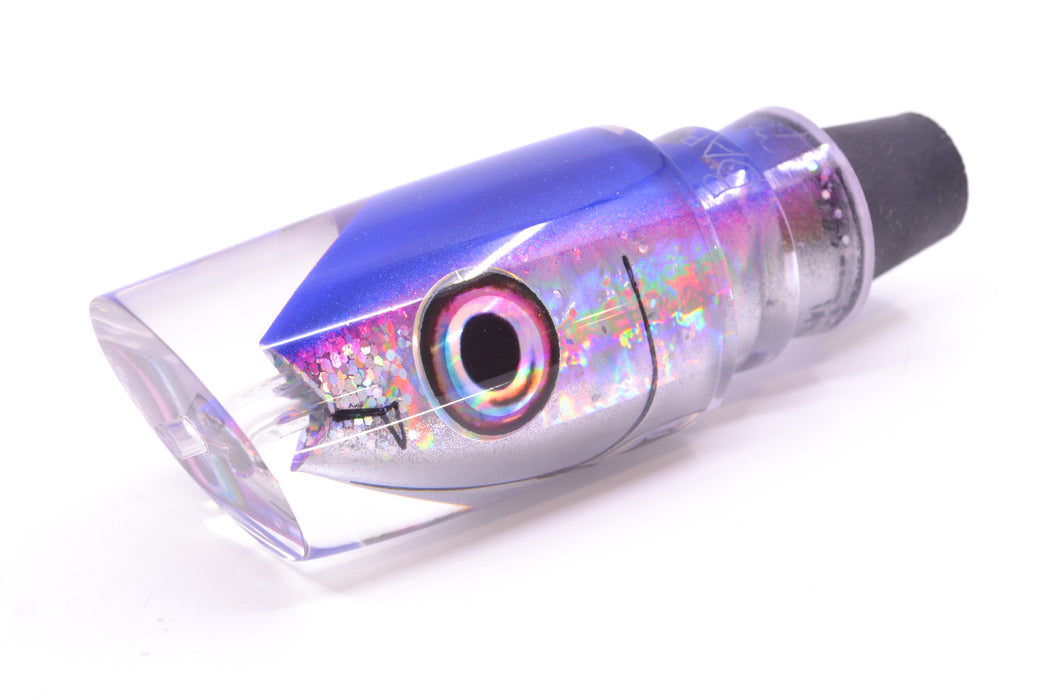 Aloha Lures Silver Rainbow Blue-Purple Back "Scared $#!Tless" Baby Smash Bait 12" 7.3oz