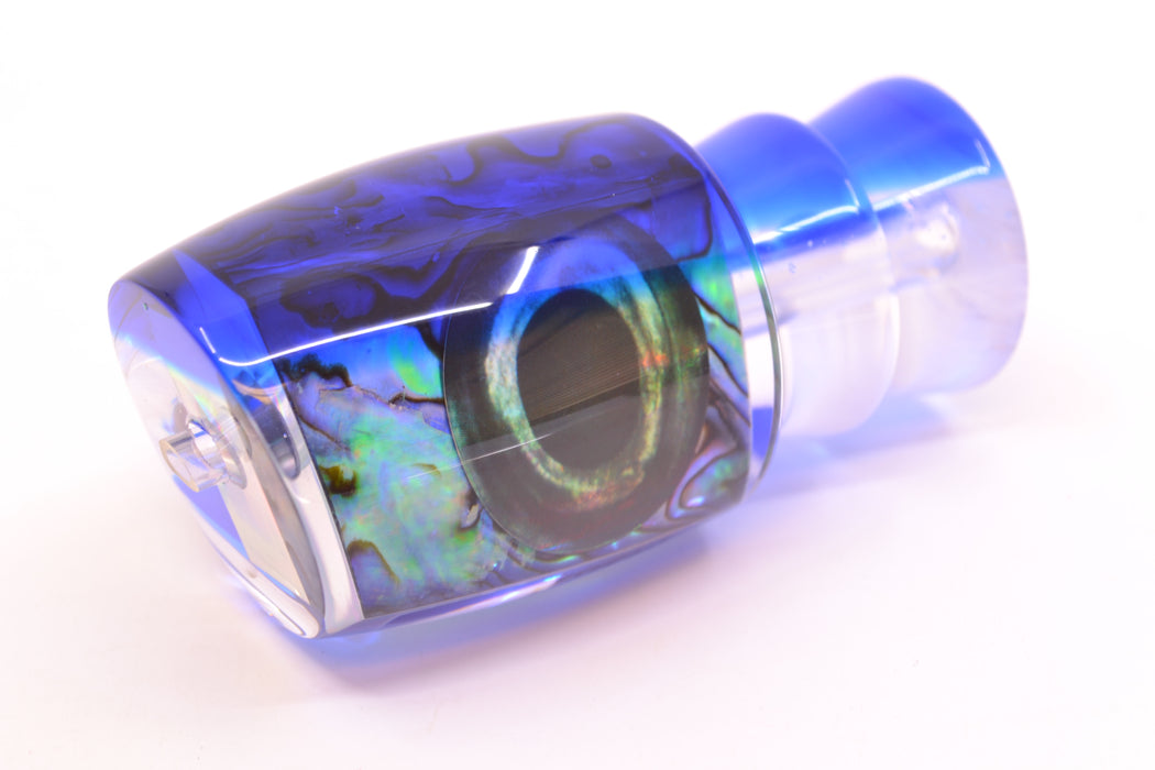 Moyes Lures Paua Shell Blue Back Taxi Eyes Medium J-Boy 12" 4oz