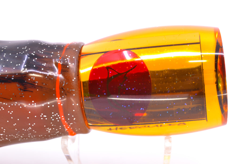Bonze Lures Amber Mirrored Hercules 12" 9.6oz Skirted Root Beer-Black Kajiki