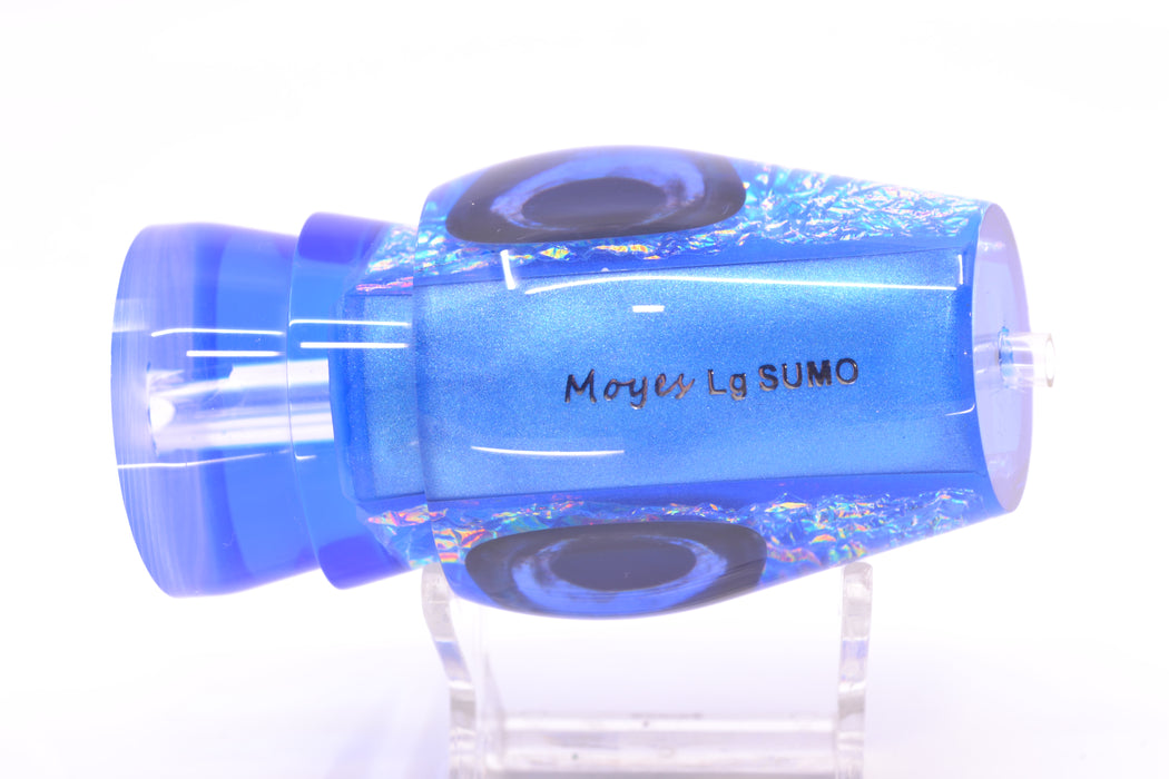 Moyes Lures Blue-Pink Dichro Blue Back Taxi Eyes Large Sumo 14" 8oz GZE