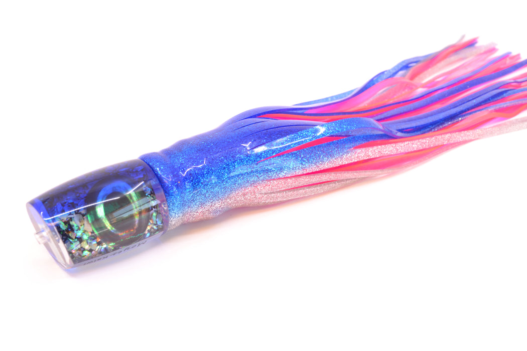 Moyes Lures S&P MOP Blue Back Taxi Eyes Kaiwi 10" 4.5oz Skirted Blue-Silver/Pink