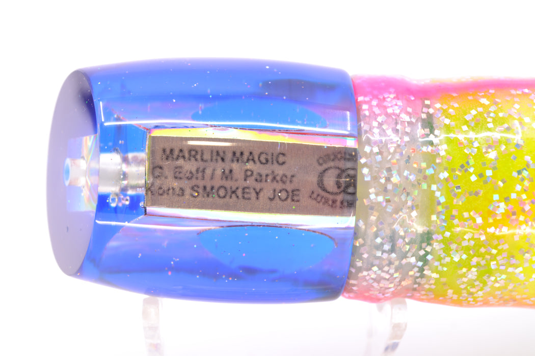 Marlin Magic Pink Awabi Blue Back Smokey Joe 12" 10.5oz Skirted Holo with Blue Bars GZE