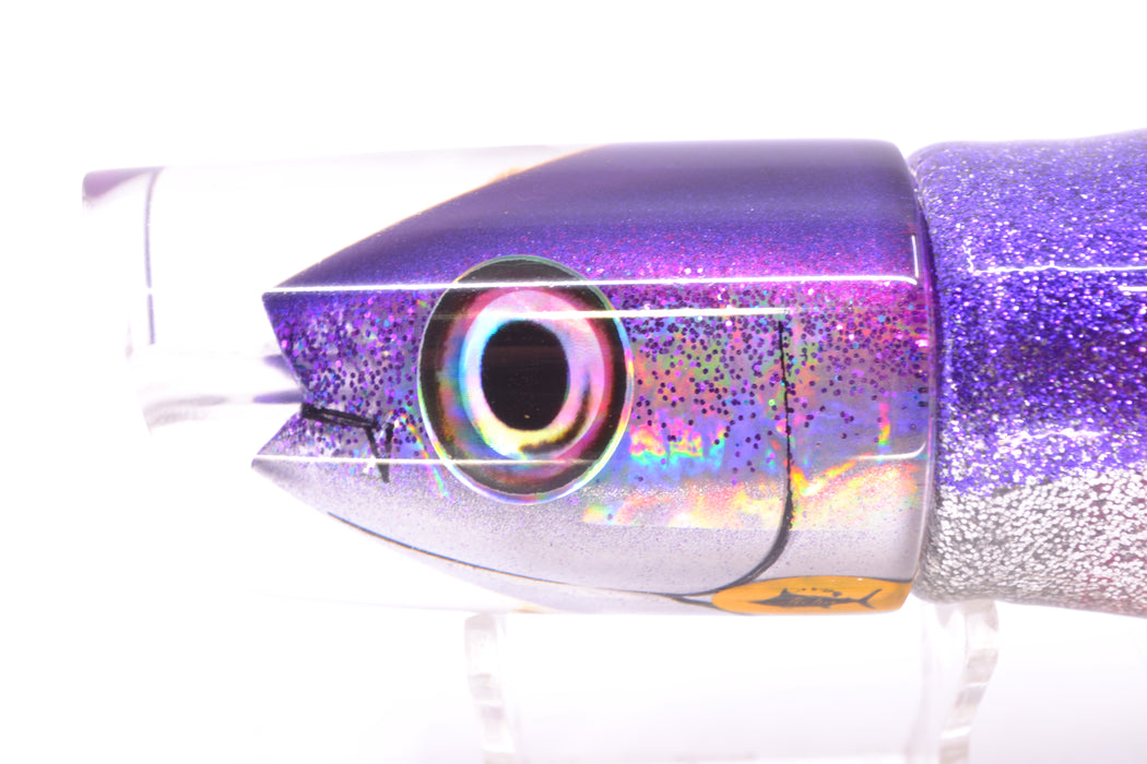 Aloha Lures Purple Back "Scared $#!Tless" Baby Smash Bait 12" 12oz Skirted Purple-Silver