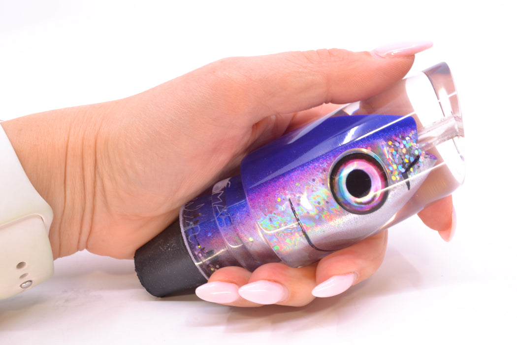 Aloha Lures Silver Rainbow Blue-Purple Back "Scared $#!Tless" Baby Smash Bait 12" 7.3oz