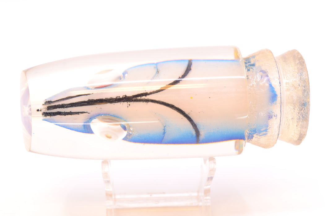 Joe Yee Blue-Ice Blue Pearl Fish Head Shakey Eyes Super Plunger 14" 7.7oz *EYE DEFECT*