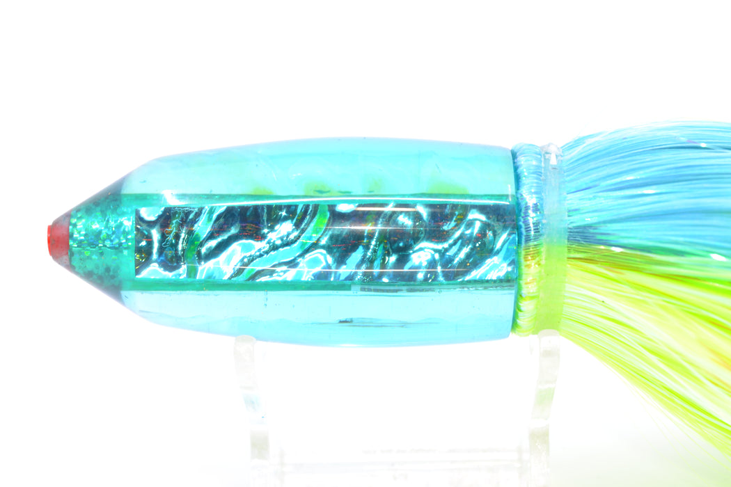 Aloha Lures Ice Blue Dichro Turquoise Rainbow Deep Six 9" 6oz Strobez Ice Blue-Green GZE