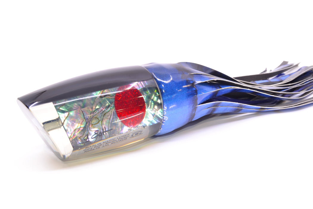 Marlin Magic Blue-Purple Abalone Black Back XXL Ruckus Teaser 18" 20oz FT Vinyl Blue Tiger GZE