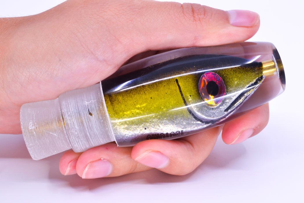 Tsutomu Lures Black-Yellow-Silver Fish Head Moke Invert 9" 5oz