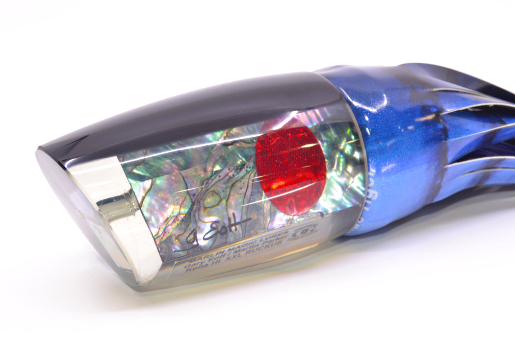 Marlin Magic Blue-Purple Abalone Black Back XXL Ruckus Teaser 18" 20oz FT Vinyl Blue Tiger GZE