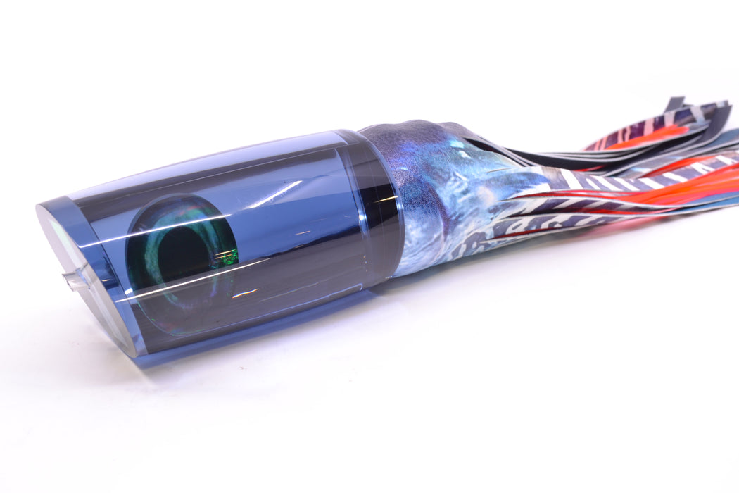 Moyes Lures Smoke Mirrored Taxi Eyes XXL B.C.K. Teaser 18oz ALV Vinyl Wahoo