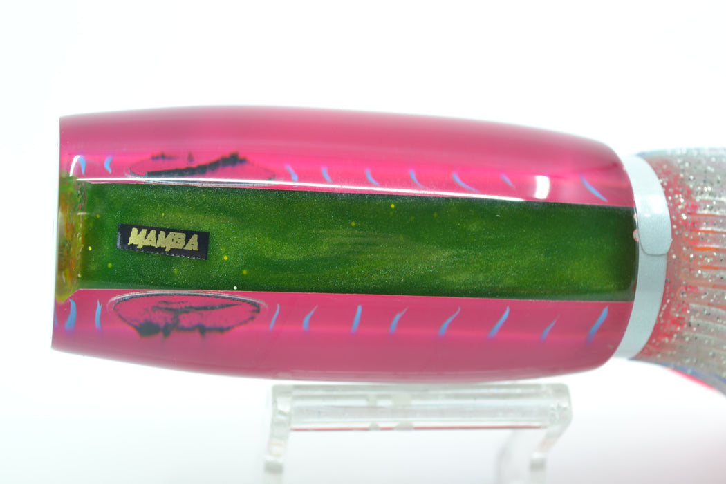 Amaral Lures Silver Rainbow-Iridescent Pearl Pink Back Mamba 15" 9oz