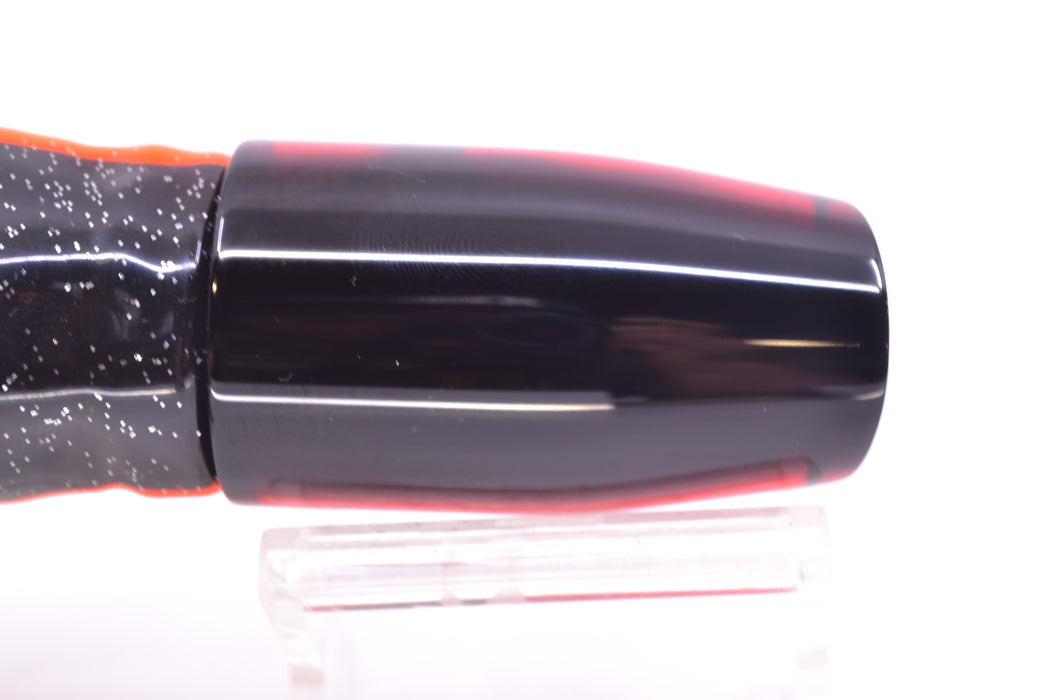Moyes Lures Red Mirrored Black Back Small Plunger 9" 5oz Skirted Black-Orange-Red GZE