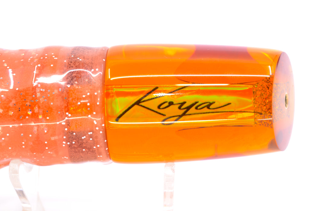 Koya Lures Amber Rainbow Red Eyes 614 9" 7oz Skirted Root Beer-Petrolero