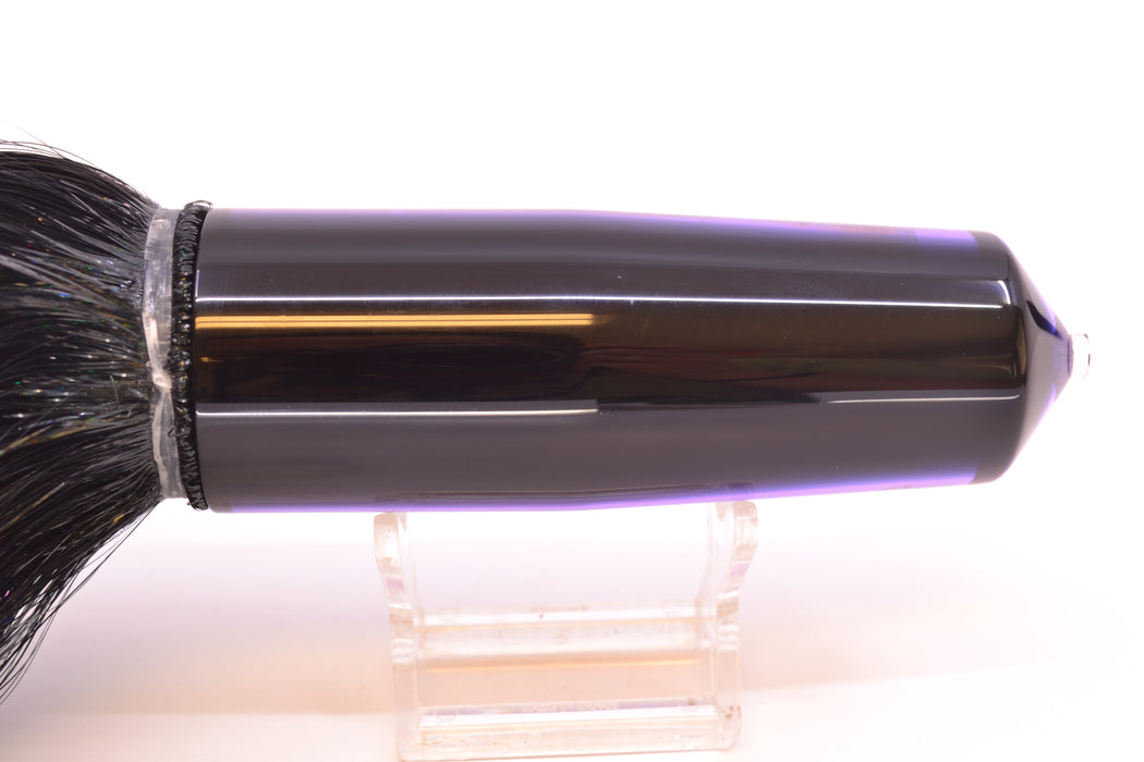 Moyes Lures Purple Rainbow MOP Black Back XL Sicario Bullet 14" 13.5oz Strobez Black-Purple
