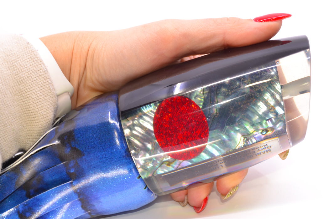 Marlin Magic Blue-Purple Abalone Black Back XXL Ruckus Teaser 18" 20oz FT Vinyl Blue Tiger GZE