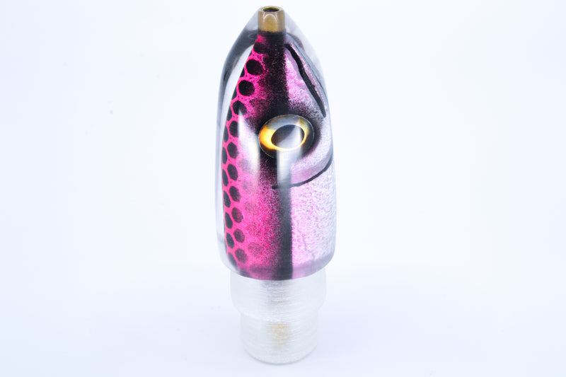 Tsutomu Lures Pink Black Dots Fish Head Ali'i Bullet 7" 4oz