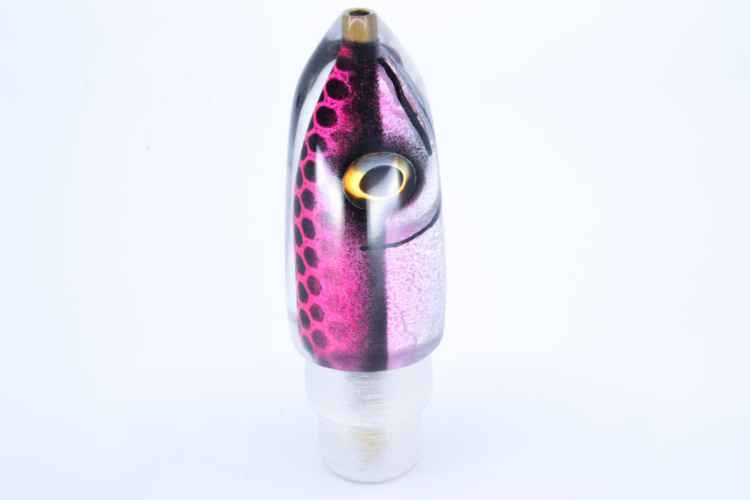 Tsutomu Lures Pink Black Dots Fish Head Ali'i Bullet 7" 4oz