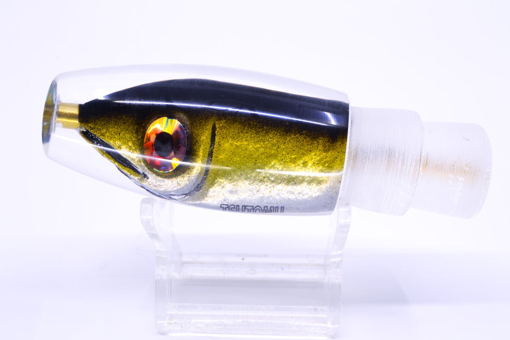 Tsutomu Lures Black-Yellow-Silver Fish Head Moke Invert 9" 5oz