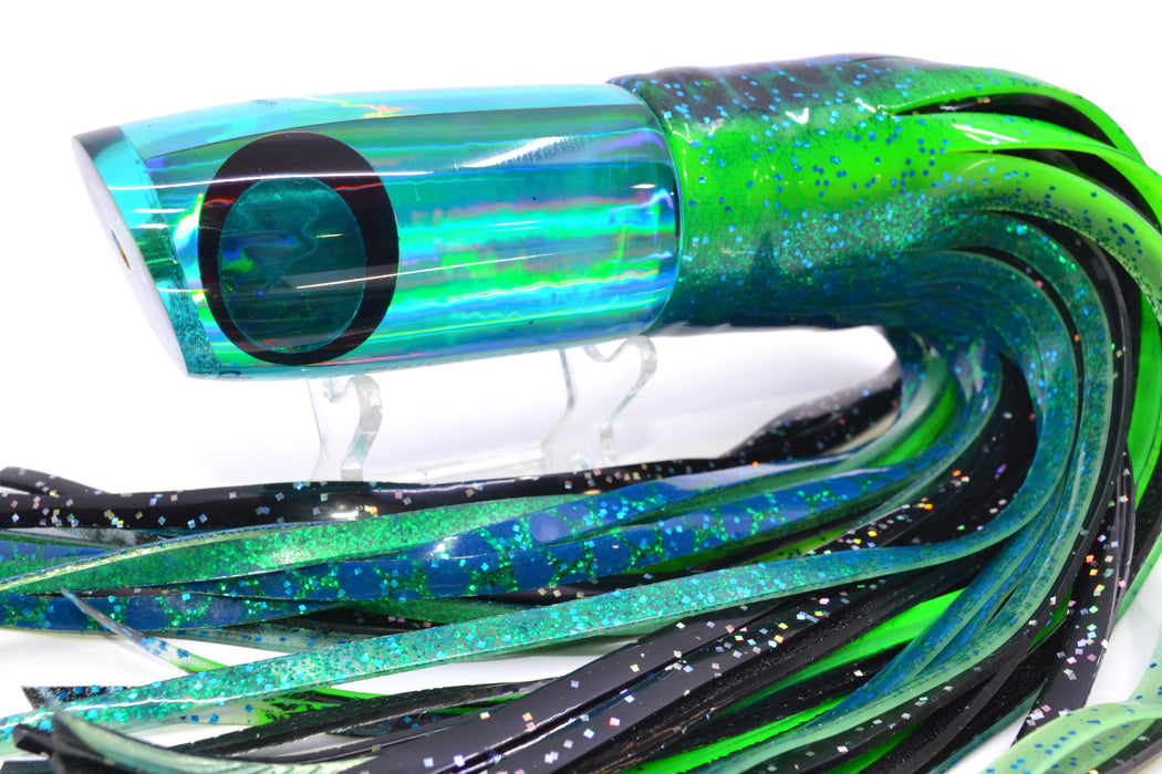 Koya Lures Turquoise Rainbow Black-Red Eyes JP Noname 12" 9.5oz Skirted Black Dots-Blue Dots GZE