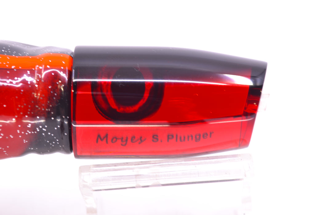 Moyes Lures Red Mirrored Black Back Small Plunger 9" 5oz Skirted Black-Orange-Red GZE