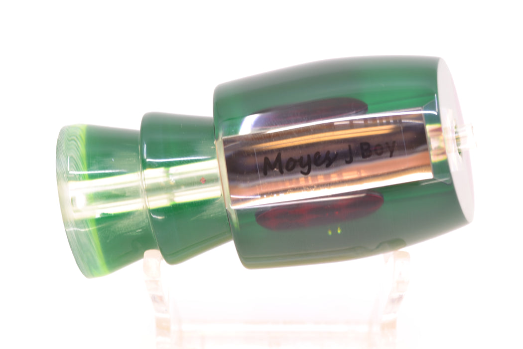 Moyes Lures Clear Mirrored Black-Green Back Red Eyes Medium J-Boy 12" 4oz