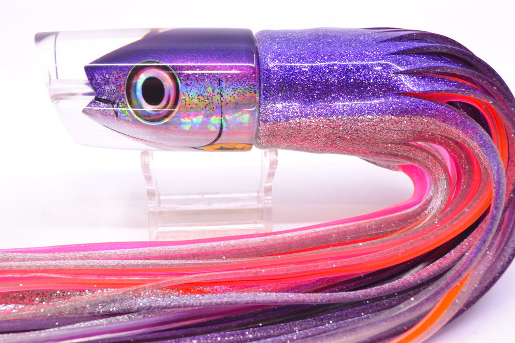 Aloha Lures Purple Back "Scared $#!Tless" Baby Smash Bait 12" 12oz Skirted Purple-Silver