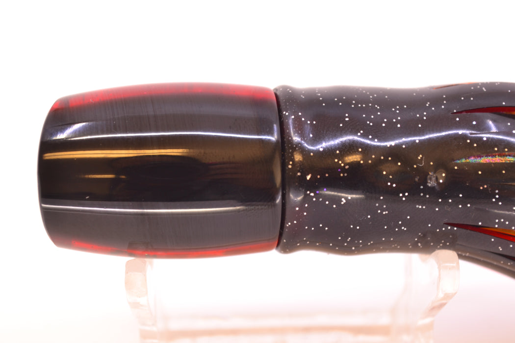 Marlin Magic Red Awabi Black Back Tiny Ruckus 7" 3oz Skirted Black-Orange-Black & Red Bars