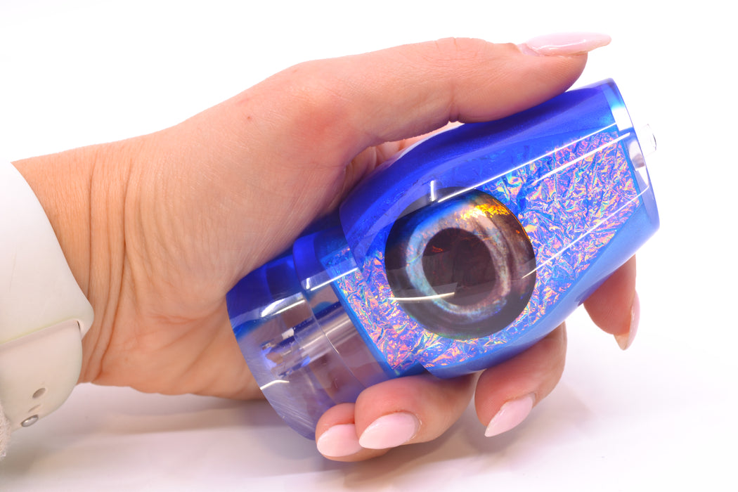 Moyes Lures Blue-Pink Dichro Blue Back Taxi Eyes Large Sumo 14" 8oz GZE