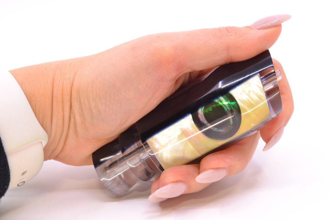 Moyes Lures Golden MOP Black Back Taxi Eyes Davey Boy 12" 5oz