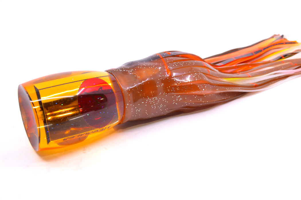 Bonze Lures Amber Mirrored Hercules 12" 9.6oz Skirted Root Beer-Black Kajiki