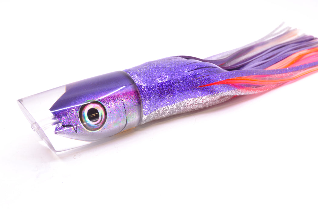 Aloha Lures Purple Back "Scared $#!Tless" Baby Smash Bait 12" 12oz Skirted Purple-Silver
