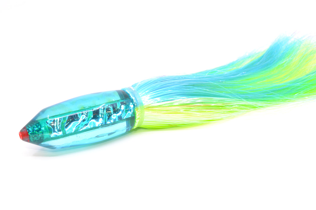 Aloha Lures Ice Blue Dichro Turquoise Rainbow Deep Six 9" 6oz Strobez Ice Blue-Green GZE