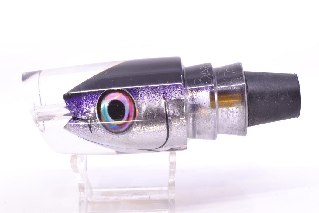 Aloha Lures Chrome Black-Purple Glitter Back "Scared $#!Tless" Baby Smash Bait 12" 7.3oz