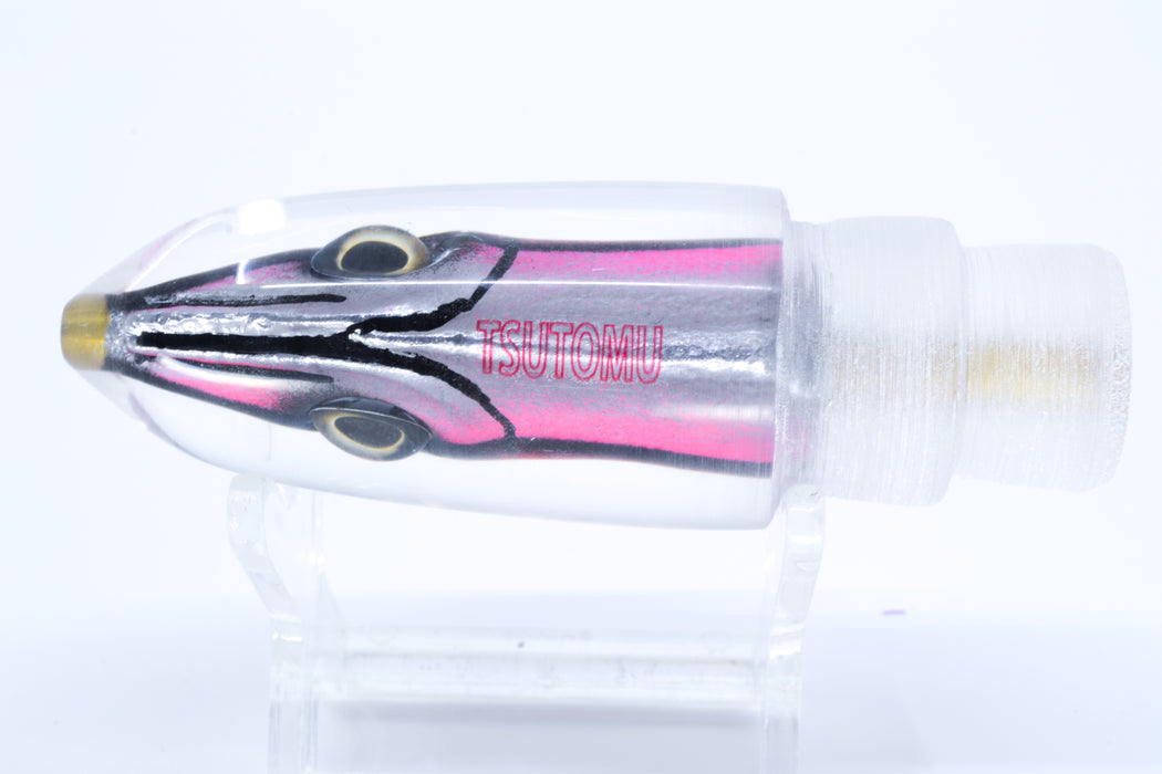 Tsutomu Lures Pink Black Dots Fish Head Ali'i Bullet 7" 4oz