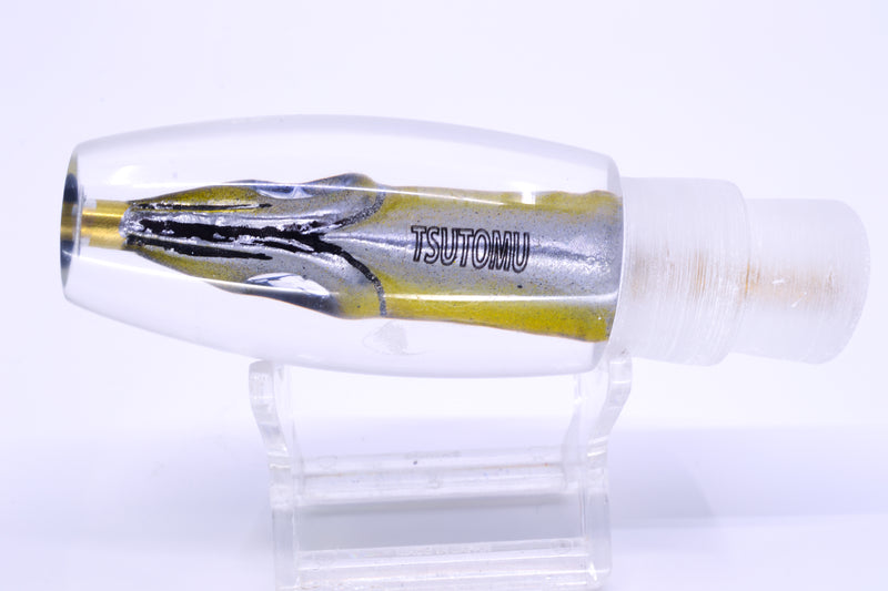 Tsutomu Lures Black-Yellow-Silver Fish Head Moke Invert 9" 5oz