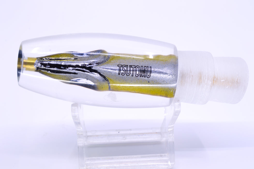 Tsutomu Lures Black-Yellow-Silver Fish Head Moke Invert 9" 5oz
