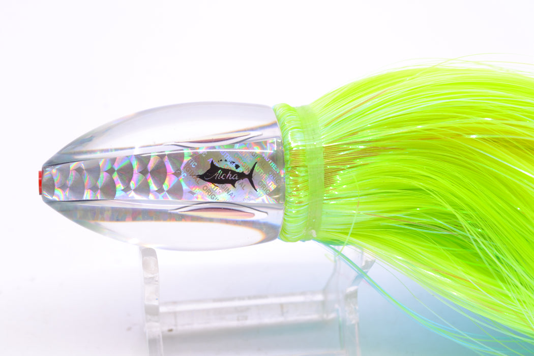 Aloha Lures Silver Rainbow Red-Silver Eyes Uncle Moe 9" 4oz Strobez Ice Blue-Green