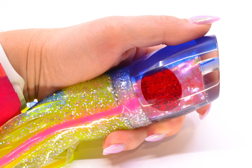 Marlin Magic Pink Awabi Blue Back Smokey Joe 12" 10.5oz Skirted Holo with Blue Bars GZE