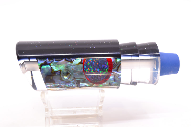 TANTRUM Lures Abalone Shell Black Back Black-Red Eyes Large Tube 12" 5.8oz *GLUE*