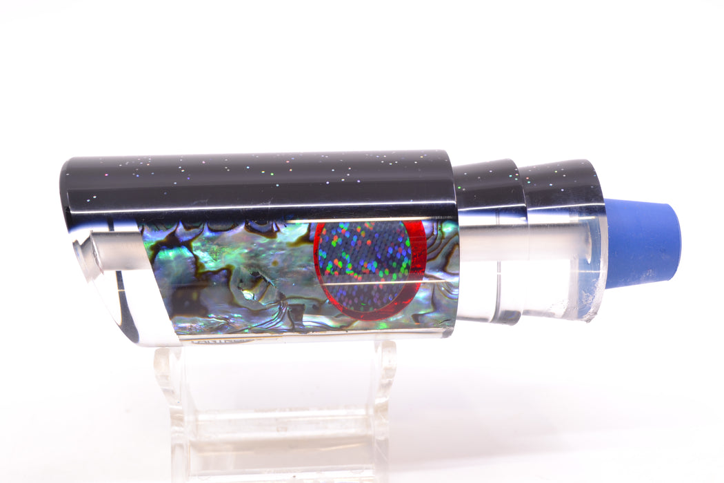 TANTRUM Lures Abalone Shell Black Back Black-Red Eyes Large Tube 12" 5.8oz *GLUE*