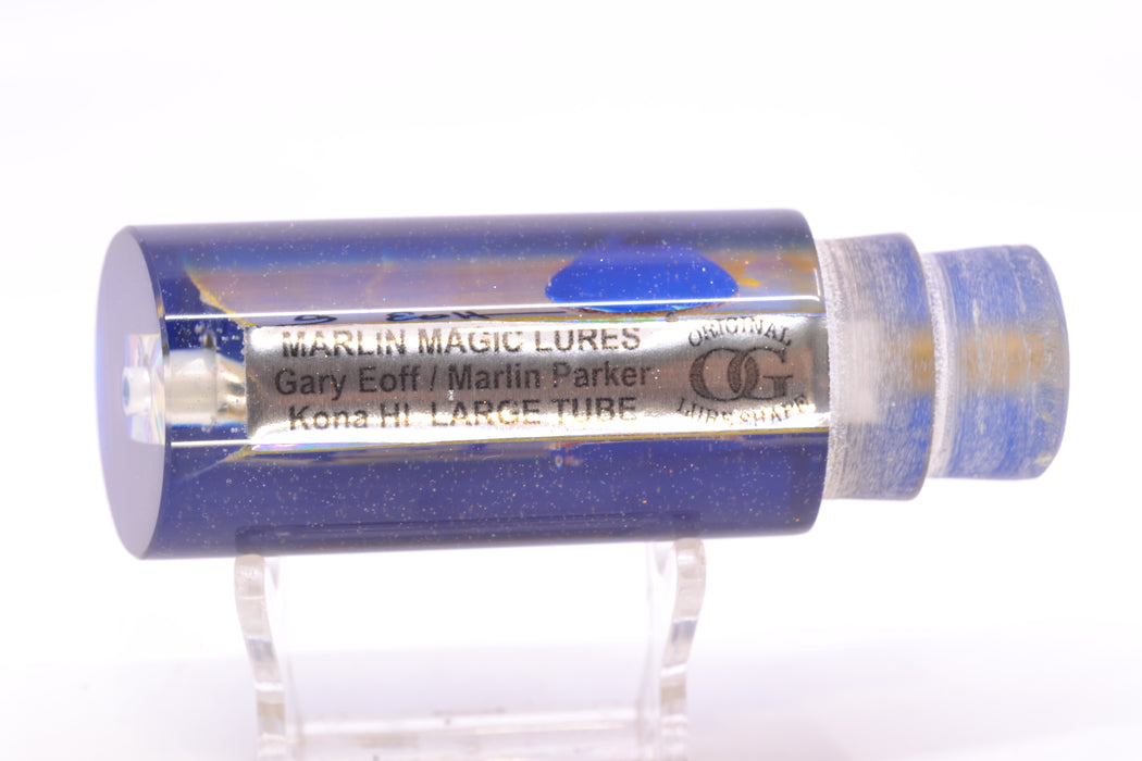 Marlin Magic Lures Golden MOP Blue Back Red Eyes Large Tube 12" 5.5oz
