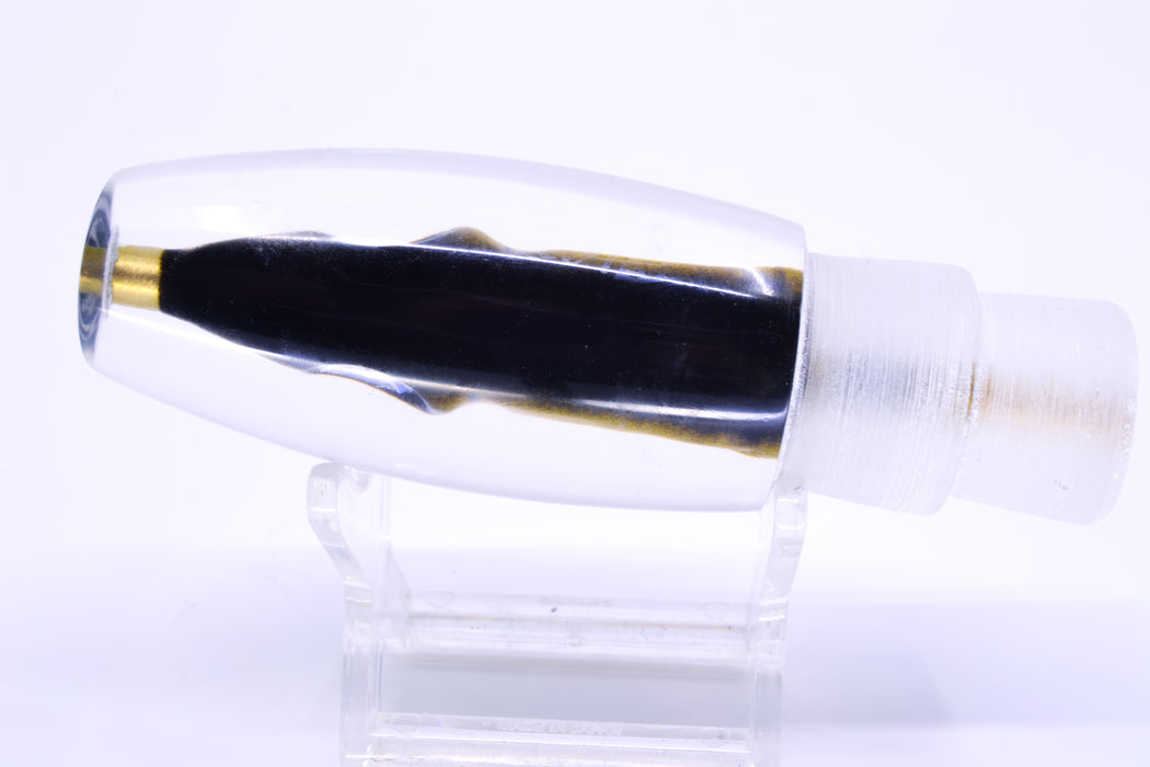 Tsutomu Lures Black-Yellow-Silver Fish Head Moke Invert 9" 5oz
